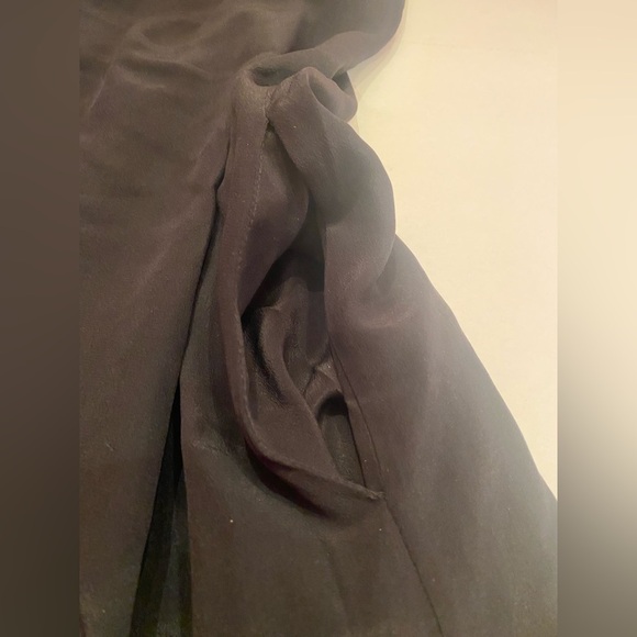 BCBG MAXAZRIA Silk Embellished Beaded Lined V Neck Racerback Dress w/pockets Sm - Picture 8 of 10